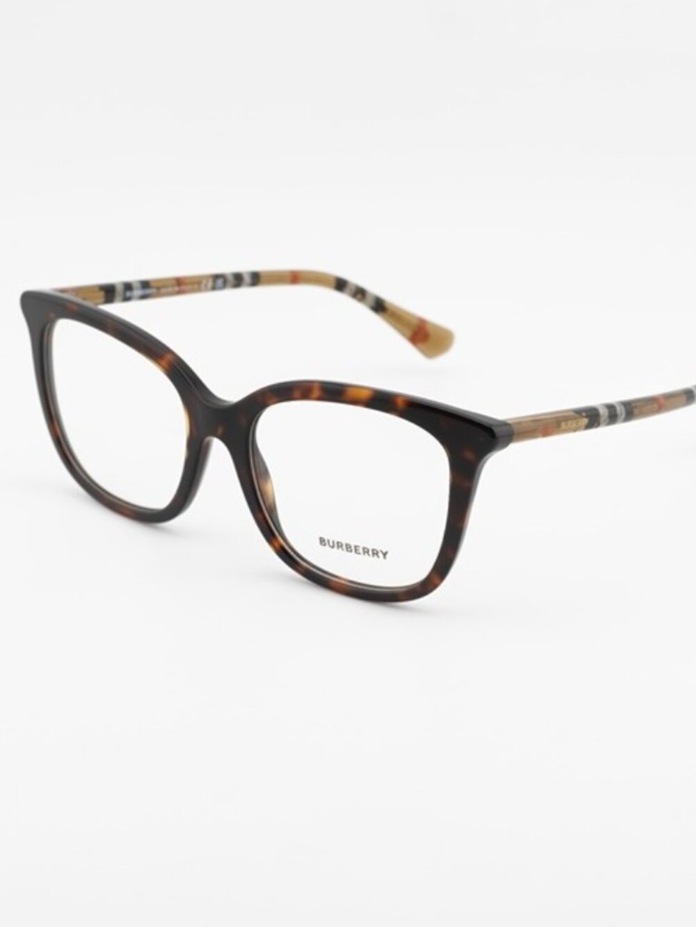 Burberry BE2430 4216 Women Eyeglasses Havana / Check Brown 53mm Square Frame - Picture 1 of 11